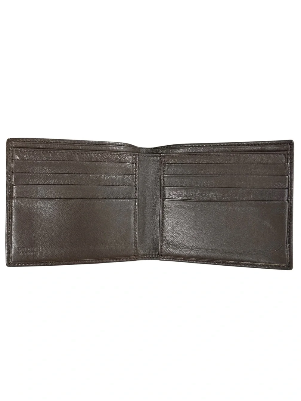 Loewe Brown Leather Embossed Men’s Bifold Wallet with Box and Cards
